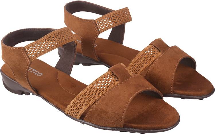 Women Tan Flats Sandal Price in India