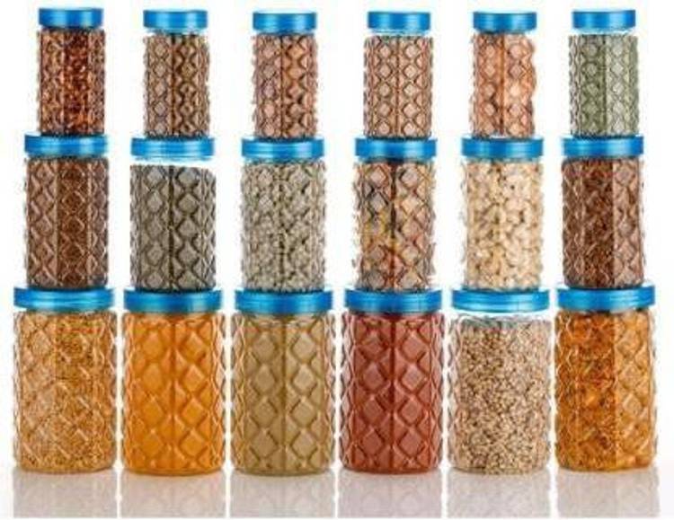 Flipkart SmartBuy HK(18 Pcs)  - 350 ml, 650 ml, 1200 ml Plastic Grocery Container