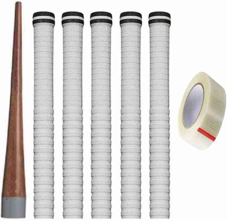 Modkart Set of 5 Cricket Bat White grip(XR12) + one wooden cone