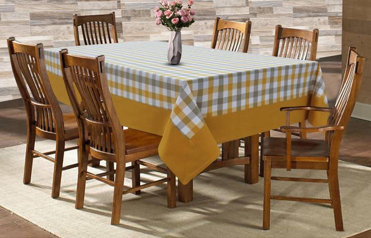 AIRWILL Checkered 6 Seater Table Cover