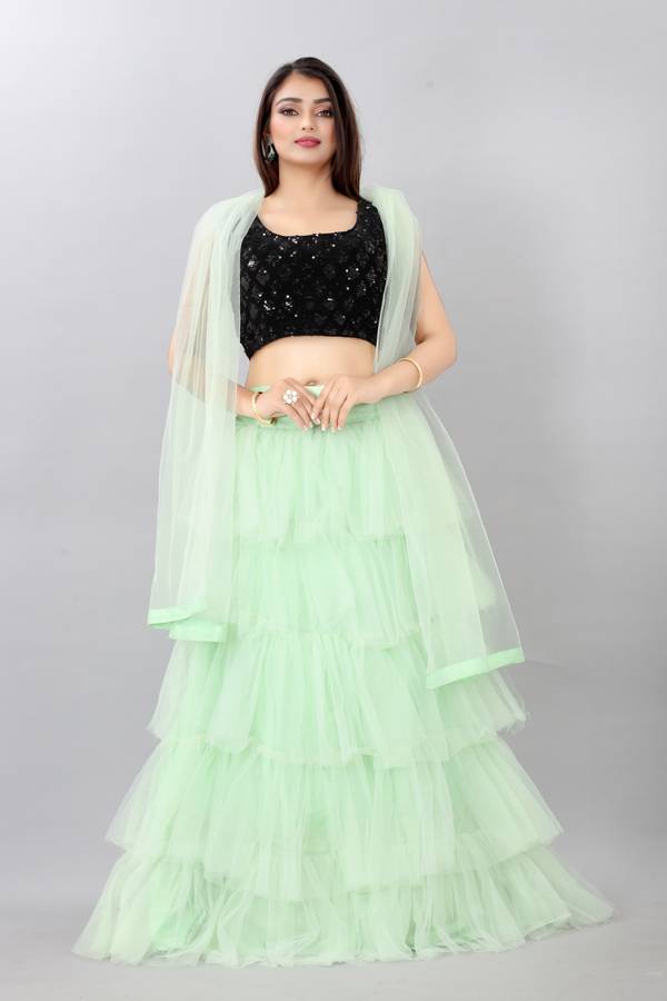 Embellished, Self Design Semi Stitched Lehenga Choli