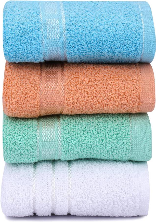 TOWN OF CLOTH Hand Towels Set of 4 Piece for Kitchen, wash Basin & Gym, Soft & Super Absorbent, Multicolor Napkins (4 Sheets) Multicolor Napkins