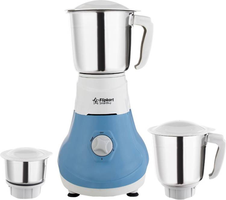 Flipkart SmartBuy PowerChef Regalia 550 W Juicer Mixer Grinder (3 Jars, Blue, Grey)