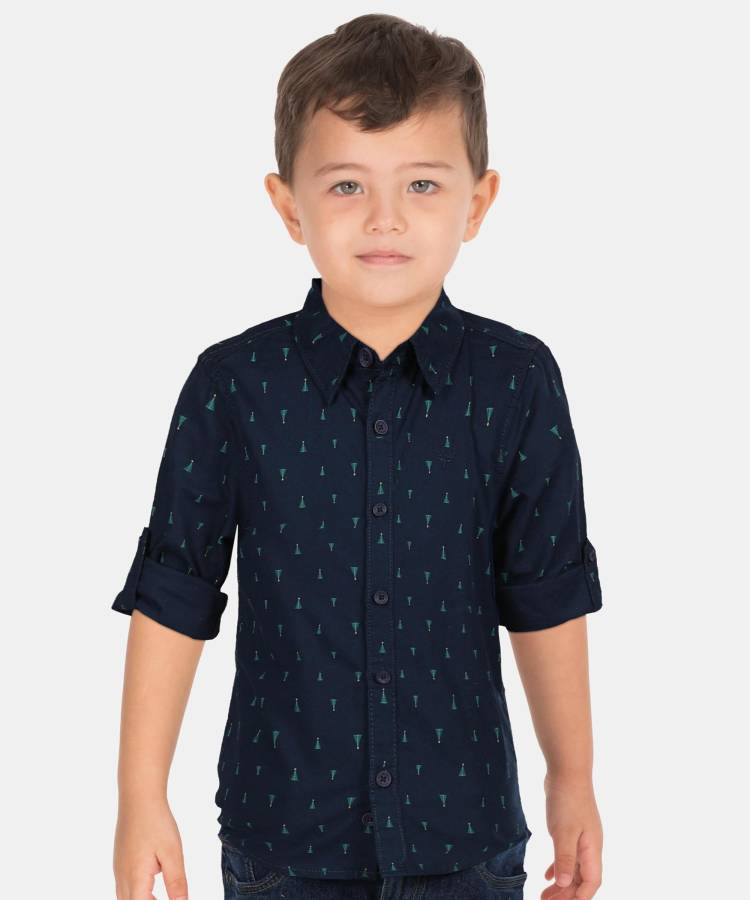 Boys Regular Fit Printed Casual Shirt Price in India