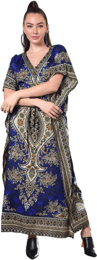 Women Kaftan Blue Dress