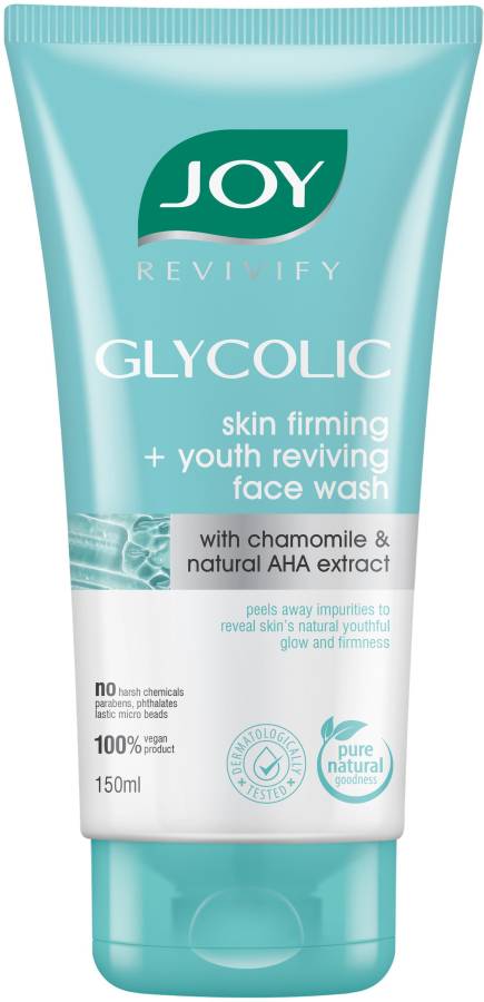 Joy Revivify Glycolic Skin Firming + Youth Reviving  With Natural AHA & Chamomile Extracts - No Parabens, Sulphates Face Wash Price in India