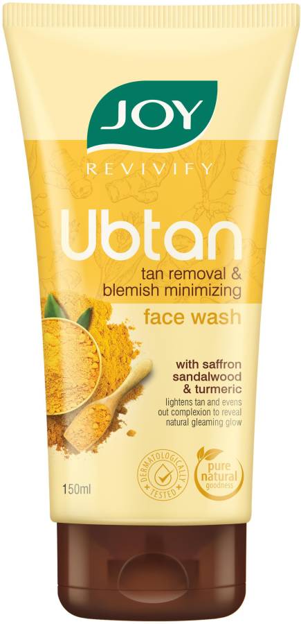 Joy Revivify Ubtan  Tan Removal and Blemish Minimizing With Saffron, Turmeric, Chickpea Flour, Almond Oil , Rose Water, Sandalwood Oil , Walnut Beads - No Parabens  Face Wash Price in India