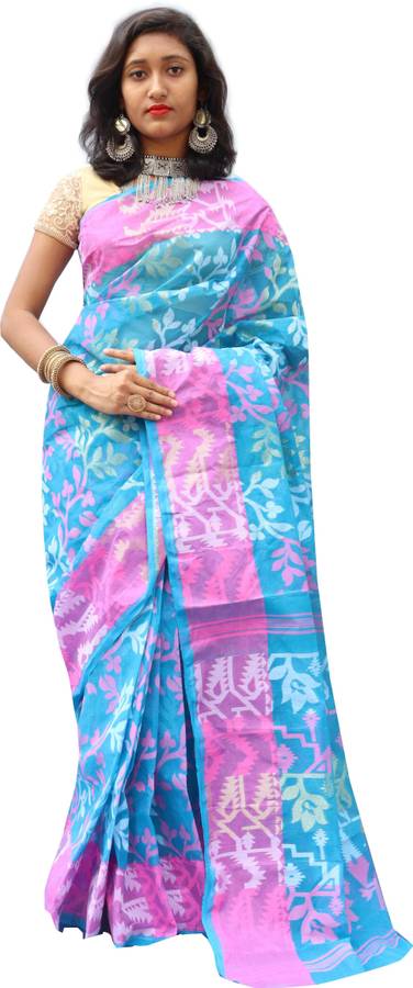 Printed Jamdani Pure Cotton Saree