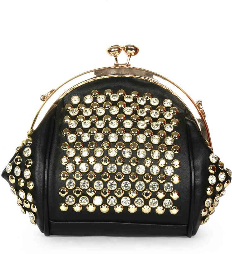 Casual Black  Clutch  - Regular Size Price in India