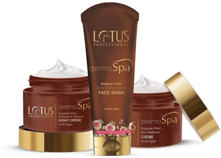 LOTUS Dermospa Daily Glow Essentials Day + Night + Face Wash Price in India
