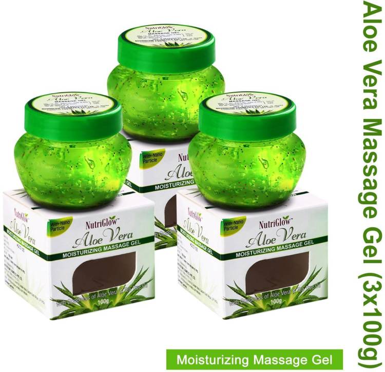 NutriGlow Aloe Vera Moisturizing Massage Gel 100gm Pack of 3 Price in India