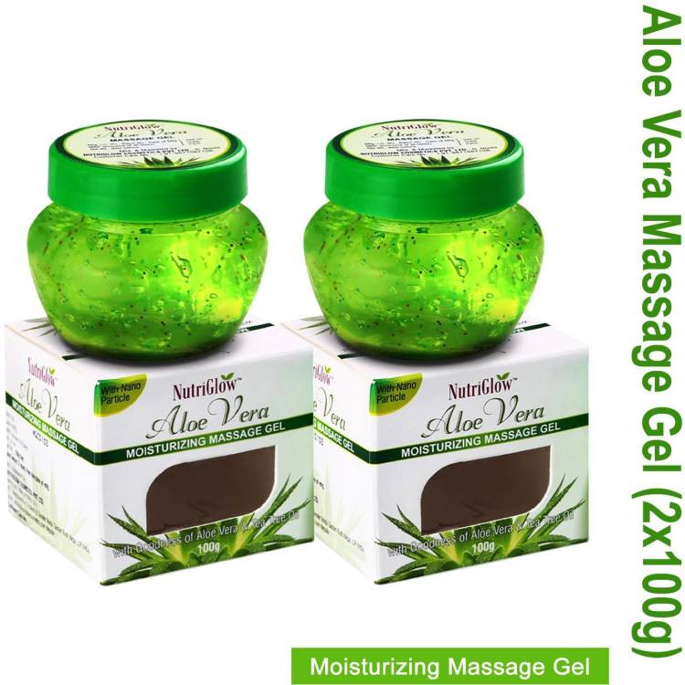 NutriGlow Aloe Vera Moisturizing Massage Gel 100gm Pack of 2 Price in India