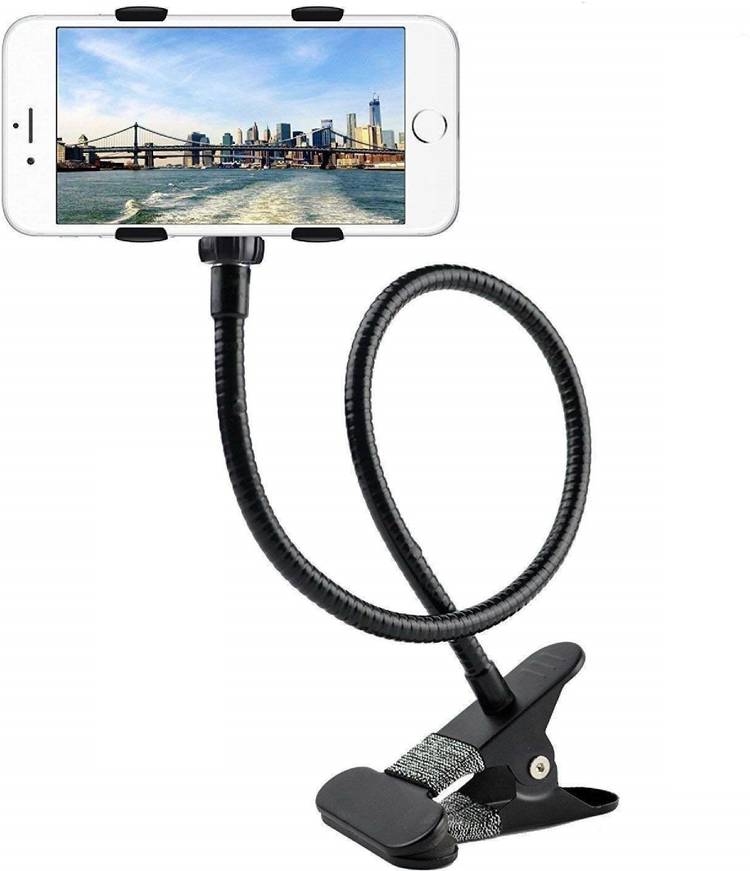 PaxMore Metal Lazy Stand Bracket Mobile Phone Stand | Flexible | Portable - Foldable | 360 Degree | Gooseneck Long Arm Clip Mobile Holder