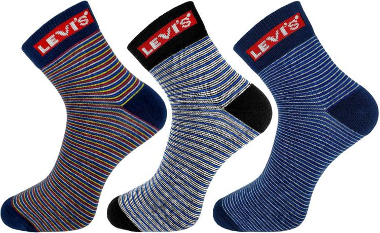 Original Cotton Heel & Toe Terry Men Striped Mid-Calf/Crew