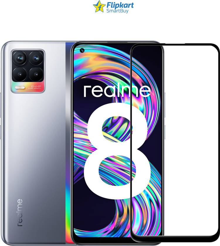 Flipkart SmartBuy Edge To Edge Tempered Glass for Realme 8, Realme 8 Pro