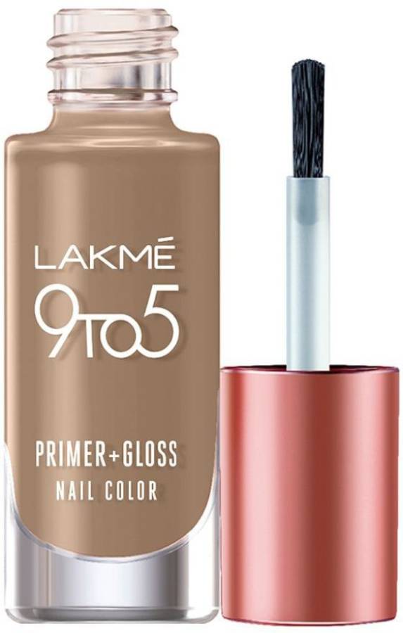 Lakmé 9to5 Primer + Gloss Nail Colour, Brown Sandcastle Brown Sandcastle Price in India