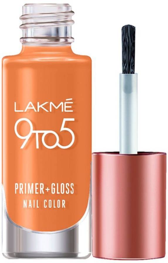 Lakmé 9to5 Primer + Gloss Nail Colour, Peach Puff Peach Puff Price in India