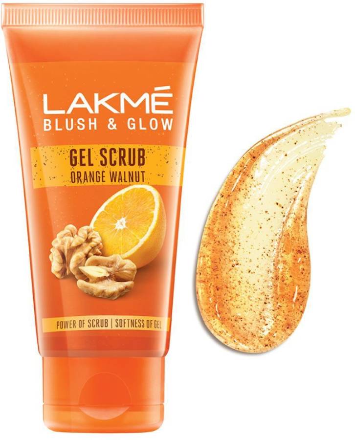 Lakmé Orange Walnut Gentle On Skin Deep Cleansing Gel  Scrub Price in India