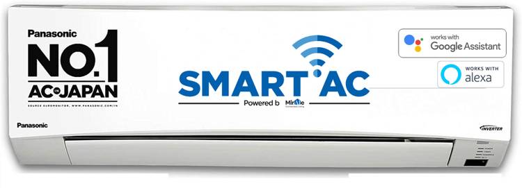 Panasonic 1.5 Ton 3 Star Split Inverter Smart AC with PM 2.5 Filter with Wi-fi Connect - White