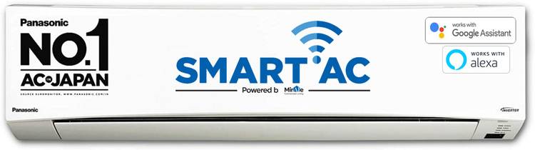 Panasonic 1.5 Ton 5 Star Split Inverter Smart AC with PM 2.5 Filter with Wi-fi Connect - White