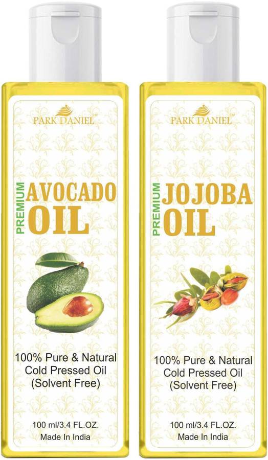 PARK DANIEL Premium Avocado oil and Jojoba oil combo pack of 2 bottles of 100 ml(200 ml)