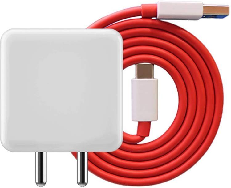 Techno Spark Dash Charger 5v 8a Adapter with Type c Fast Charging Cable Compatible for one Plus 6t / 6/ 5t /5 / 3t / 3 (Charger set) 8 A Mobile Charger with Detachable Cable