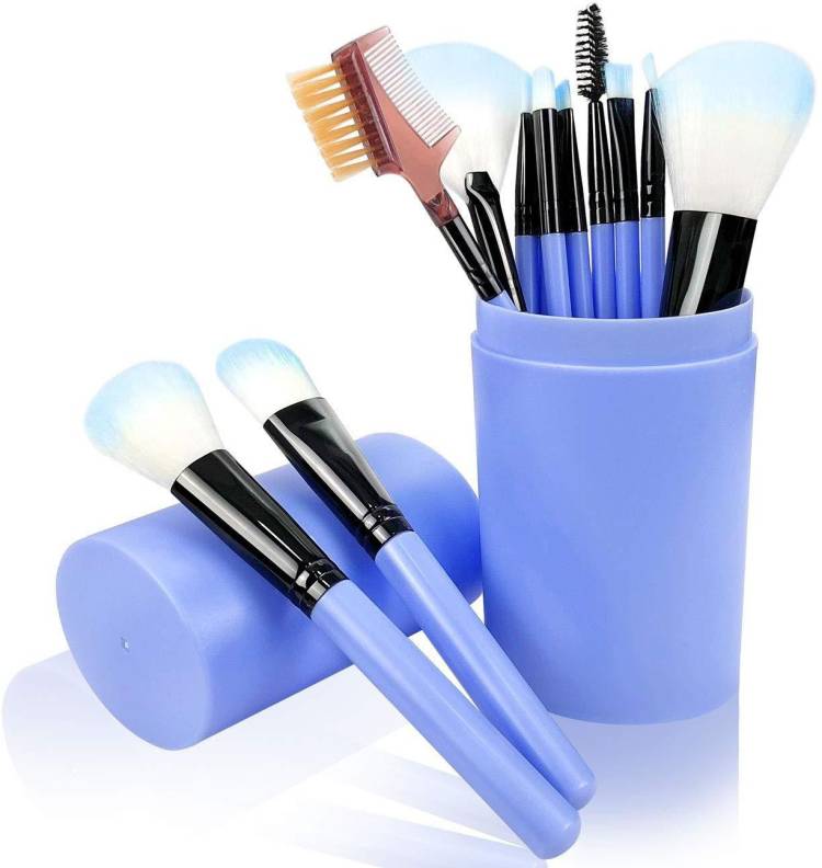 SKINPLUS 12 Pcs Makeup Brushes for Foundation Eyeshadow Eyebrow Eyeliner Blush Powder Concealer Contour Price in India