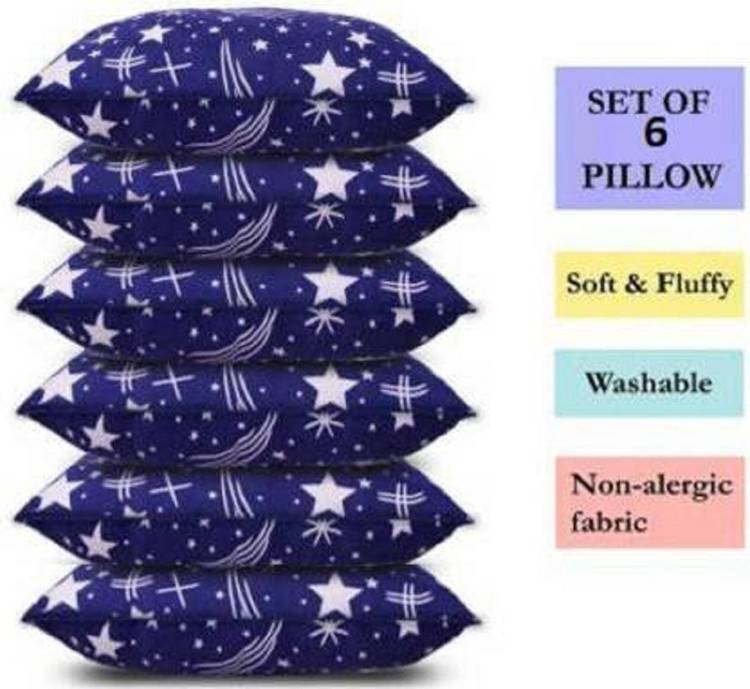 Optical Dj Microfibre Solid Sleeping Pillow Pack of 6