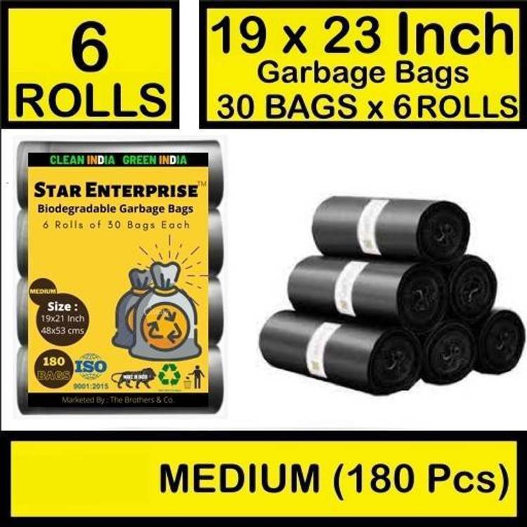 Star Enterprise Star garbage bag pack of medium 15 L (180 bags) Large 6 L Garbage Bag