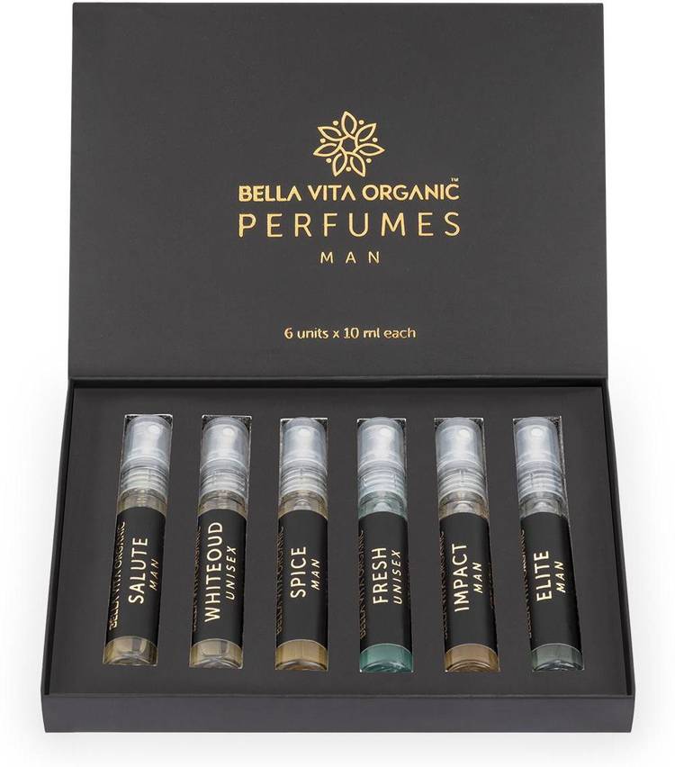 Bella vita organic Luxury Perfume Gift Set with Long Lasting Fragrance 6x10 ml Perfume  -  10 ml