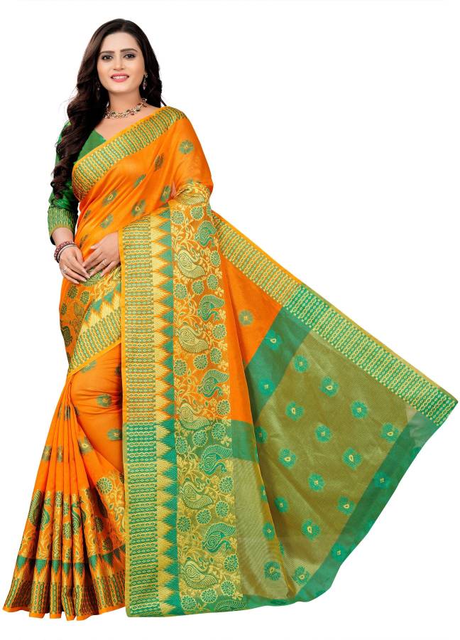 Self Design, Woven Kanjivaram Pure Cotton, Cotton Silk Saree Price in India