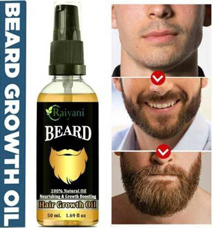 Raiyani Advanced and fast Beard Growth Oil for strong and healthy beard growth Hair Oil - 50ml Hair Oil (50 ml) Hair Oil