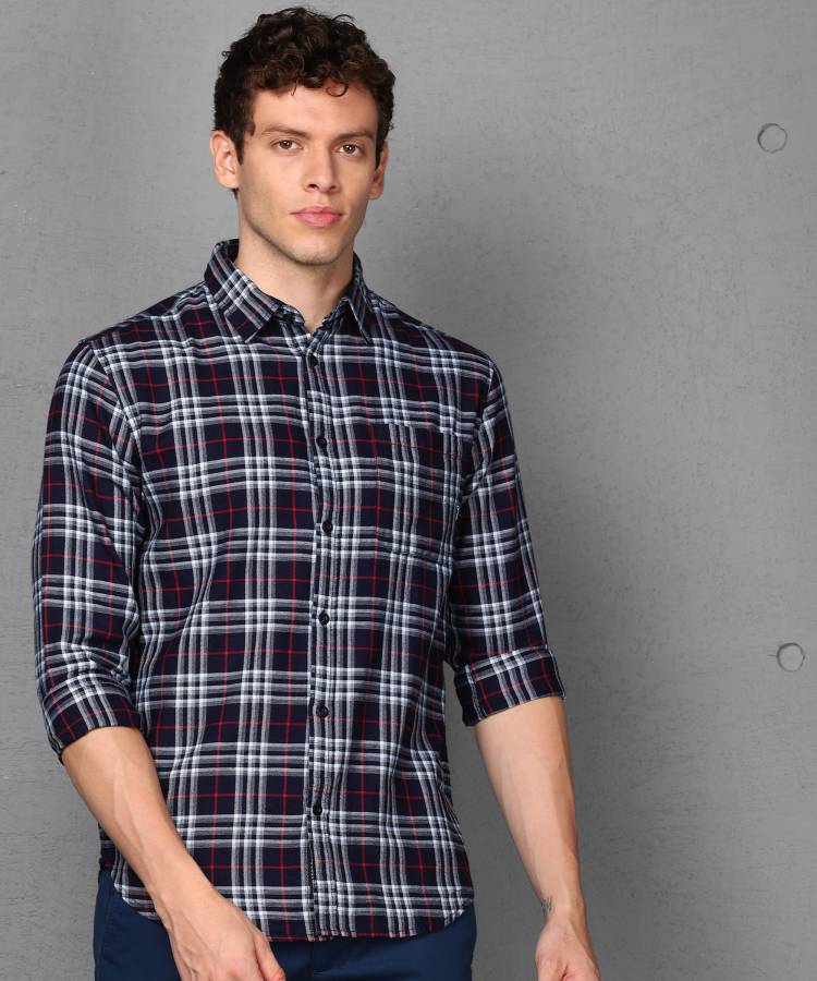 Men Regular Fit Checkered Casual Shirt Price in India