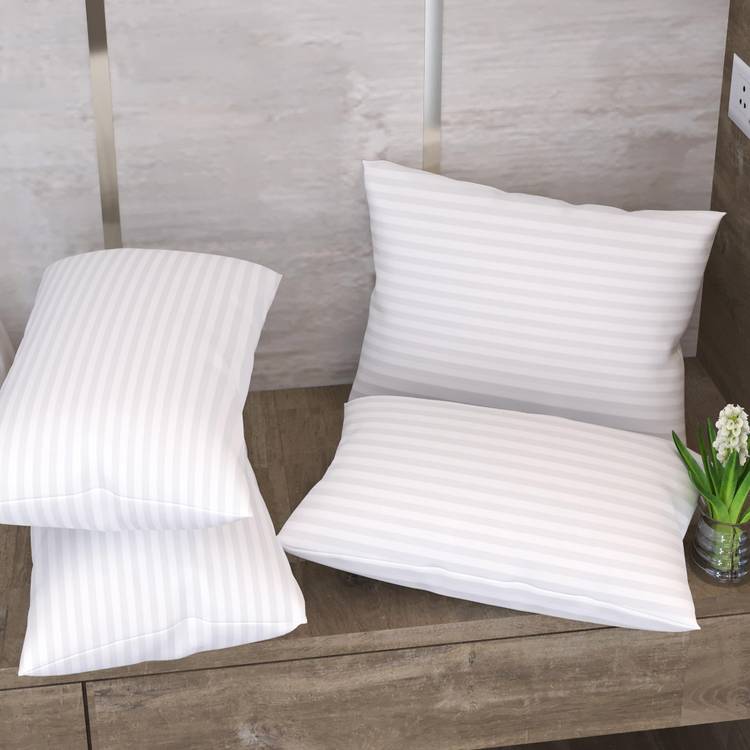 LA VERNE Microfibre Stripes Sleeping Pillow Pack of 4