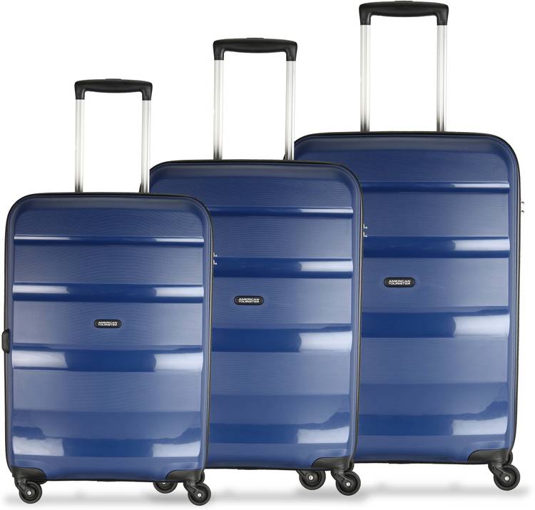 Hard Body Set of 3 Luggage - AMT BRANDON SP 3PCSET BLUE - Blue