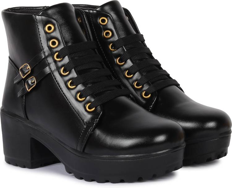 Lace-Up Ankle-Length Boots For Women & Girl's Boots For Women