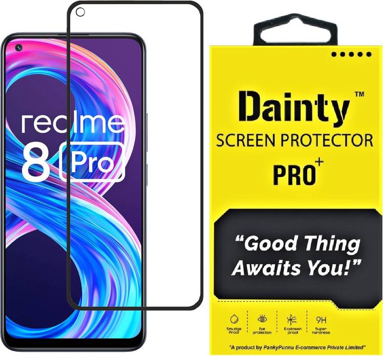 Dainty TECH Edge To Edge Tempered Glass for Realme 8 Pro, Realme 8