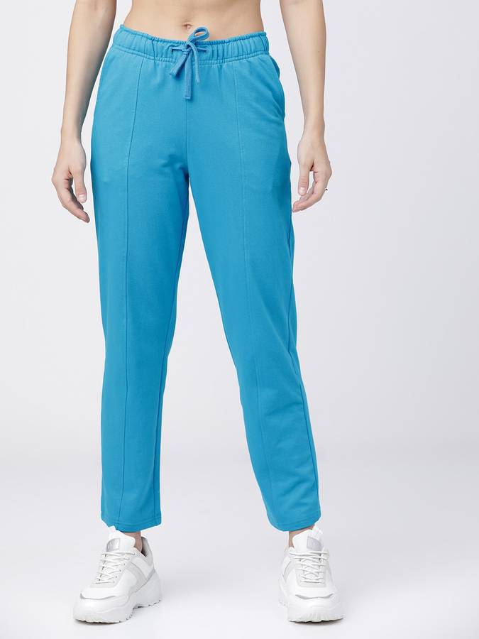 Solid Women Dark Blue Track Pants