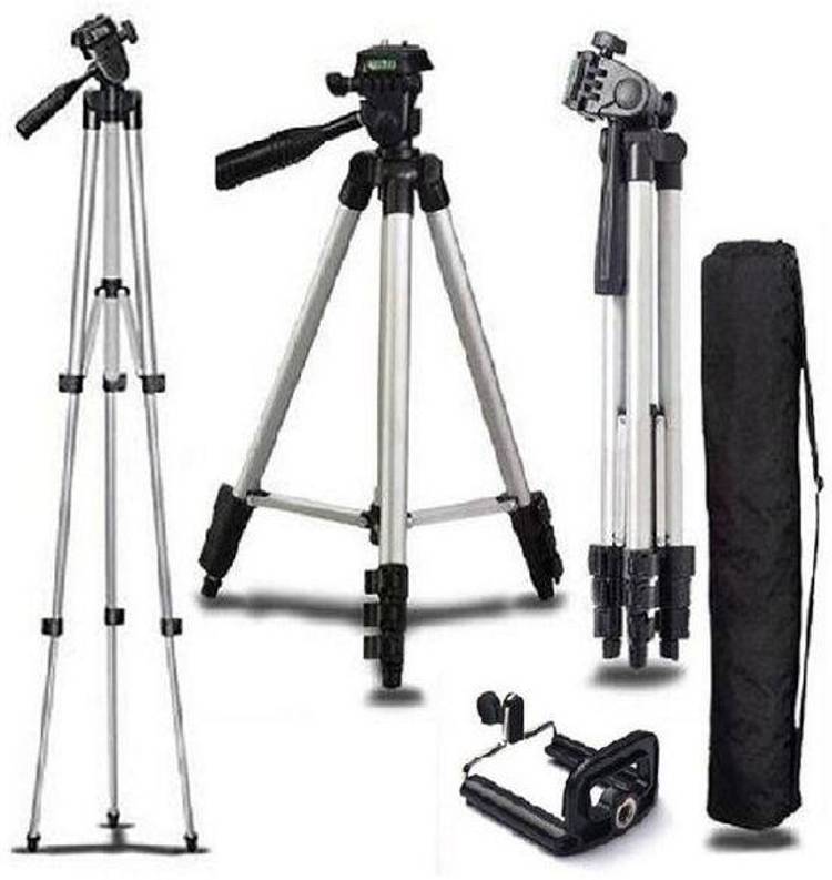 Dilurban New Arrival 3110 Tripod Stand for Phone and Camera Adjustable Aluminium Alloy Tripod Stand Holder for Mobile Phones & Camera ,Photo/Video Shoot Tripod