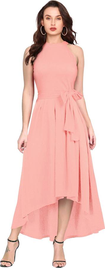 Women Drop Waist Pink Dress Price in India