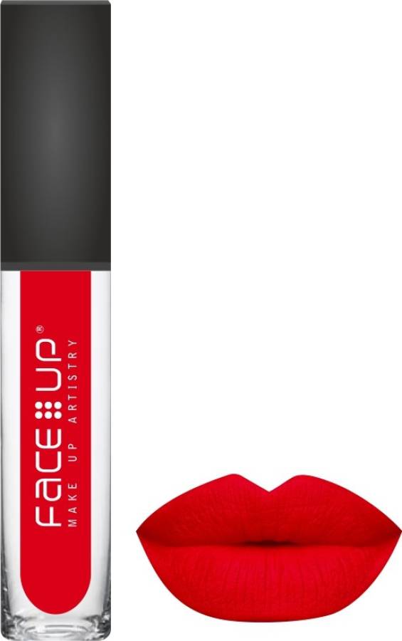 FACE UP KISS PROOF LONG WEAR MATTE LIQUID LIPSTICK , 6ml, Bridal Red Lipstick Price in India