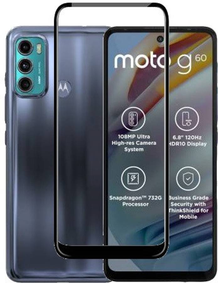 HOBBYTRONICS Edge To Edge Tempered Glass for MOTOROLA G60, MOTO G60, MOTO G40 FUSION, MOTOROLA G40 FUSION, INFINIX HOT 10