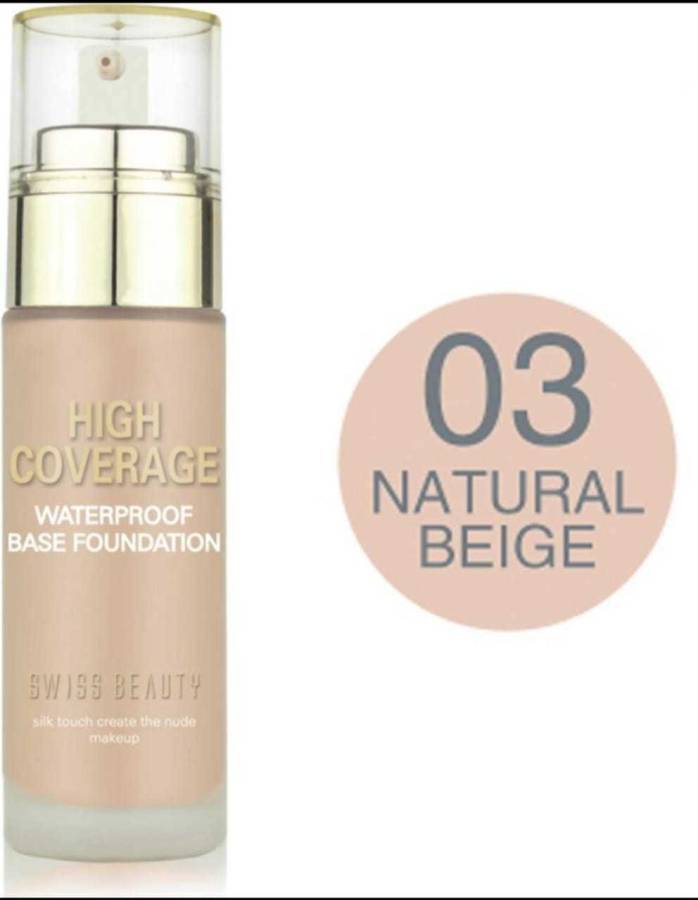 SWISS BEAUTY HIGH COVERAGE FOUNDATION NATURAL BEIGE 03 Foundation Price in India