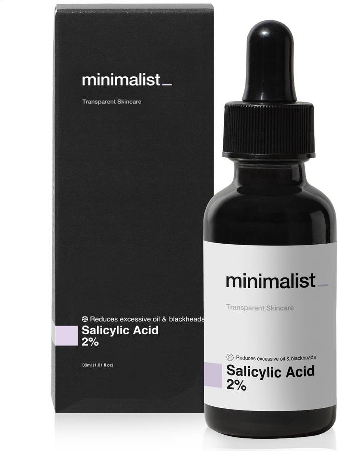 Minimalist 2% Salicylic Acid Face Serum for Oily Acne Prone Skin | BHA Exfoliant for Pore Cleansing & Tightening, Oil Control & Acne | For Men & Women