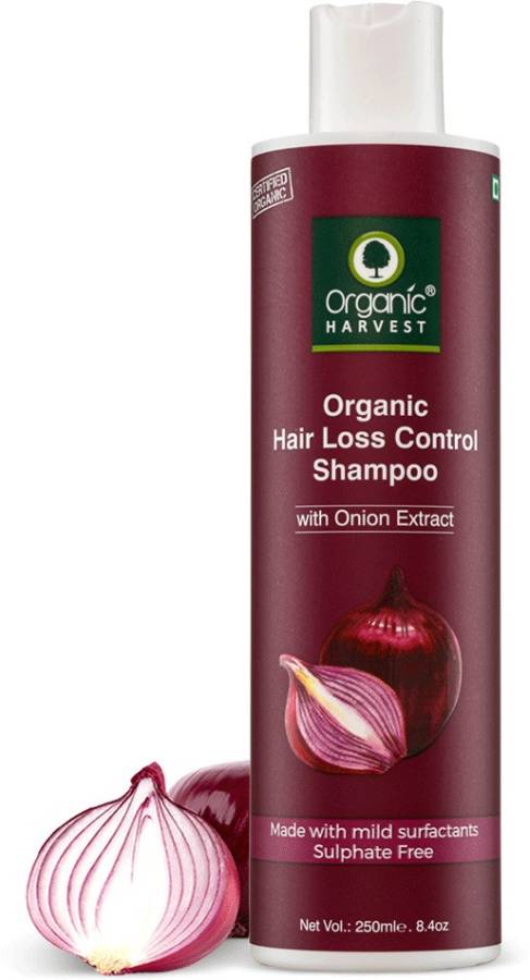 Organic Harvest Red Onion Shampoo For Hair Fall Control & Hair Growth | Suitable for All Type Hair | Sulphates & Parabens Free | Anti Hairfall Shampoo For Men & Women Price in India