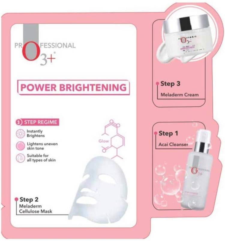 O3+ Instant Home Facial Power Brightening Kit for Instant Hydration, Face Glow & Even Tone Ideal for Dry & Combination Skin Price in India