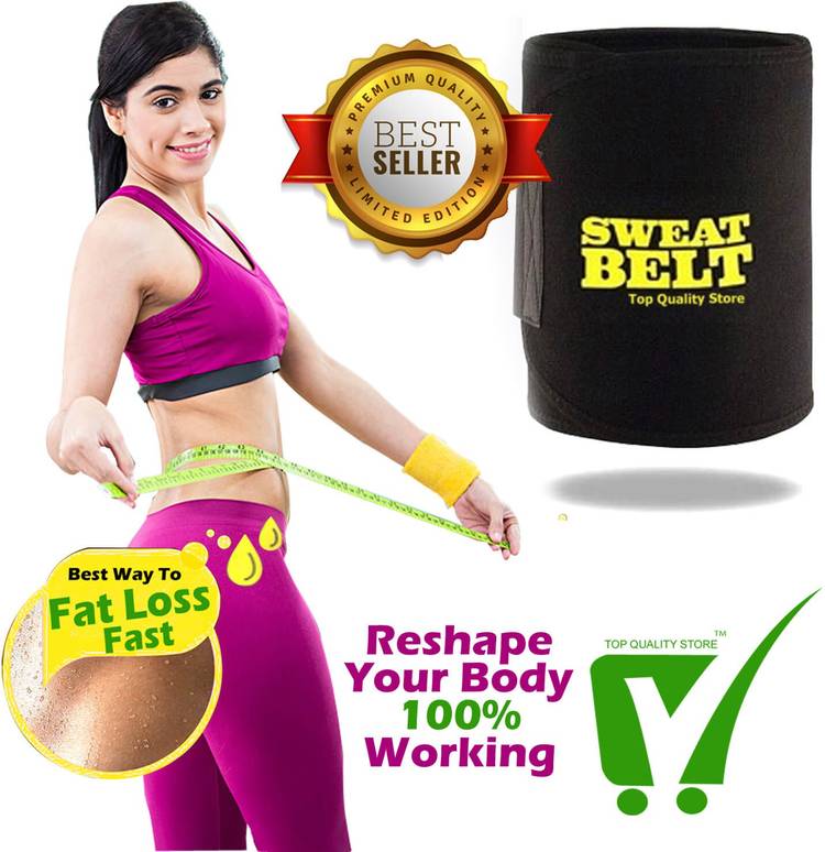 Original Sweat Belt Premium Waist Trimmer weight loss/Fat loss/ /Belly/ Tummy Reducing/ Stomach Fat Burner/ Wrap Tummy Control/ Body Slim Look/ Running Travel Tummy Workout Belt/ Shape wear/ Exercise Hot slimming belt /Women and Men Men, Women Shapewear