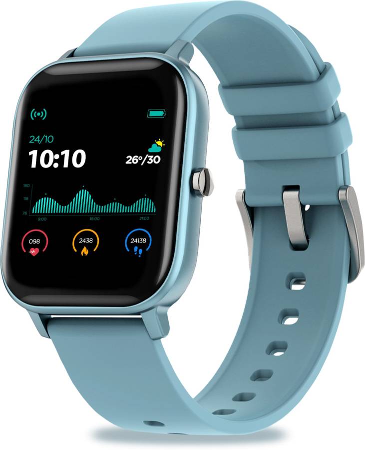 Pebble Pace Unisex Smart Watch with Full Touch Dynamic Colour Display (Blue Smartwatch Price in India