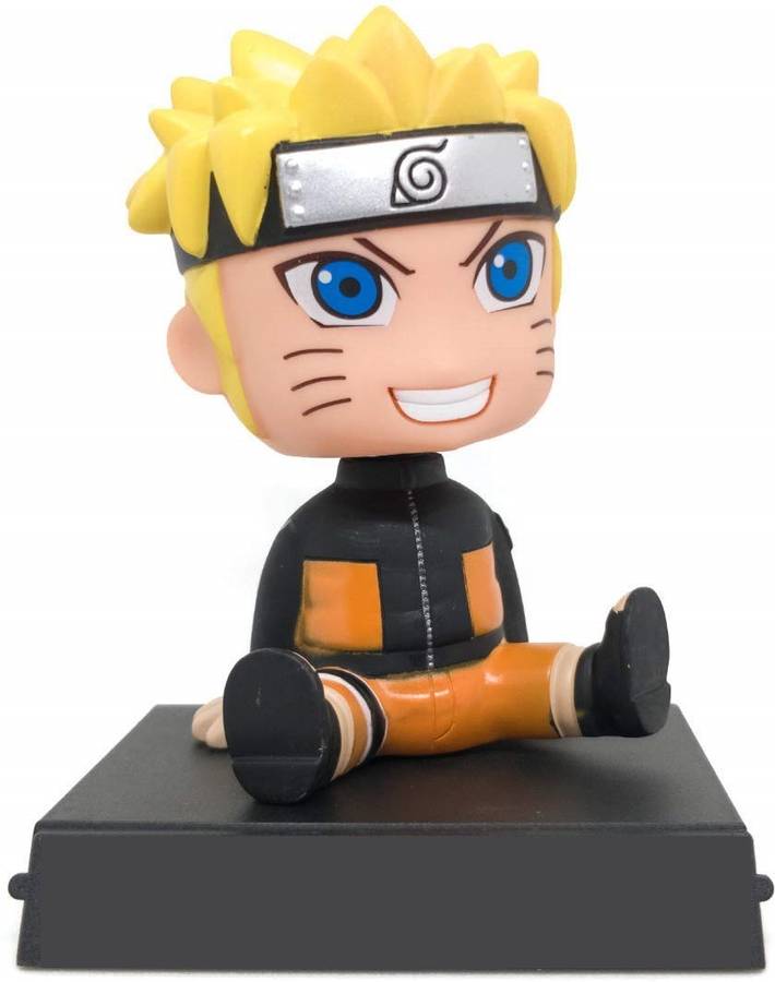 Daiyamondo JAPANESE CHARACTER NARUTO Big Size Bobble Head - Action Figure Moving Head Bobblehead Spring Dancing PVC Bobble Spring Dancing Doll Toy Car Dashboard Bounce Toys for Car Interior Dashboard Expression Bobble Head for Car Dashboard and Office De