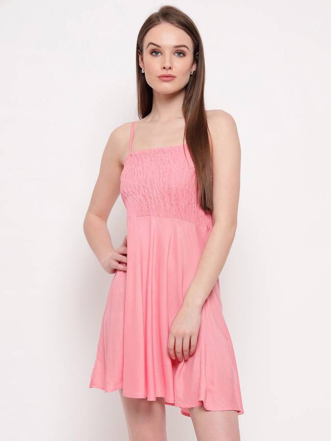 Women Sheer Pink Dress Price in India